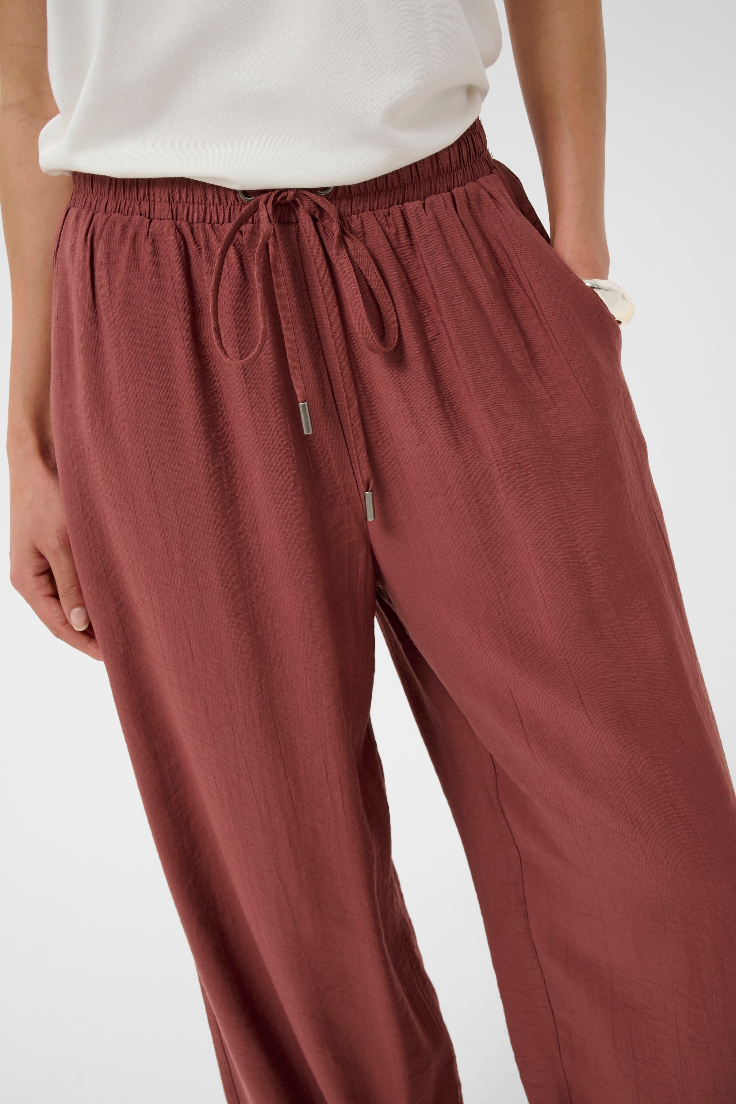 KaEmily Wide Pants- Henna-Bottoms- Hometown Style HTS, women's in store and online boutique located in Ingersoll, Ontario
