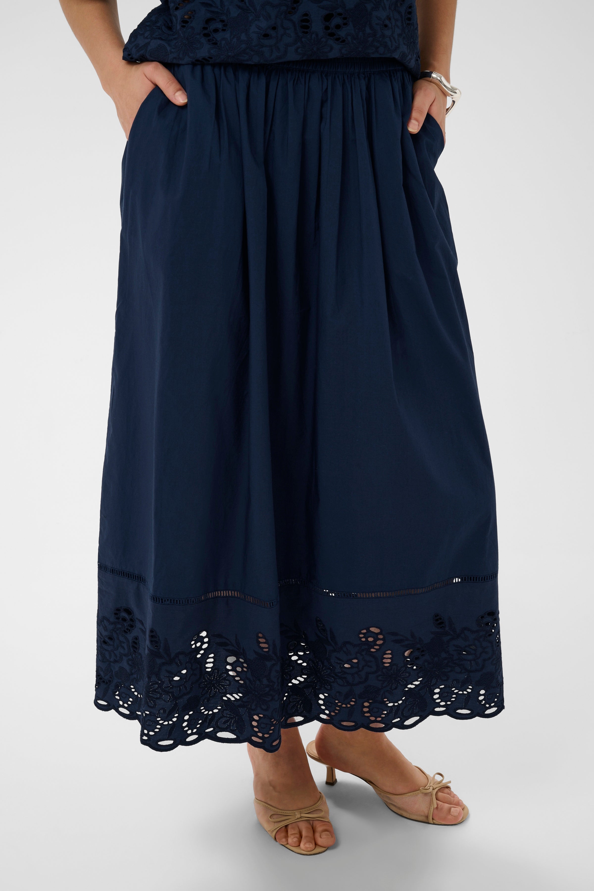 KAgertrud Skirt -Midnight Marine-Bottoms- Hometown Style HTS, women's in store and online boutique located in Ingersoll, Ontario