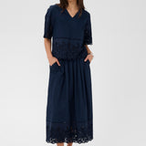 KAgertrud Skirt -Midnight Marine-Bottoms- Hometown Style HTS, women's in store and online boutique located in Ingersoll, Ontario