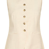 Kaannetta Waist Coat - Feather Grey-Casual Tops- Hometown Style HTS, women's in store and online boutique located in Ingersoll, Ontario