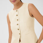 Kaannetta Waist Coat - Feather Grey-Casual Tops- Hometown Style HTS, women's in store and online boutique located in Ingersoll, Ontario