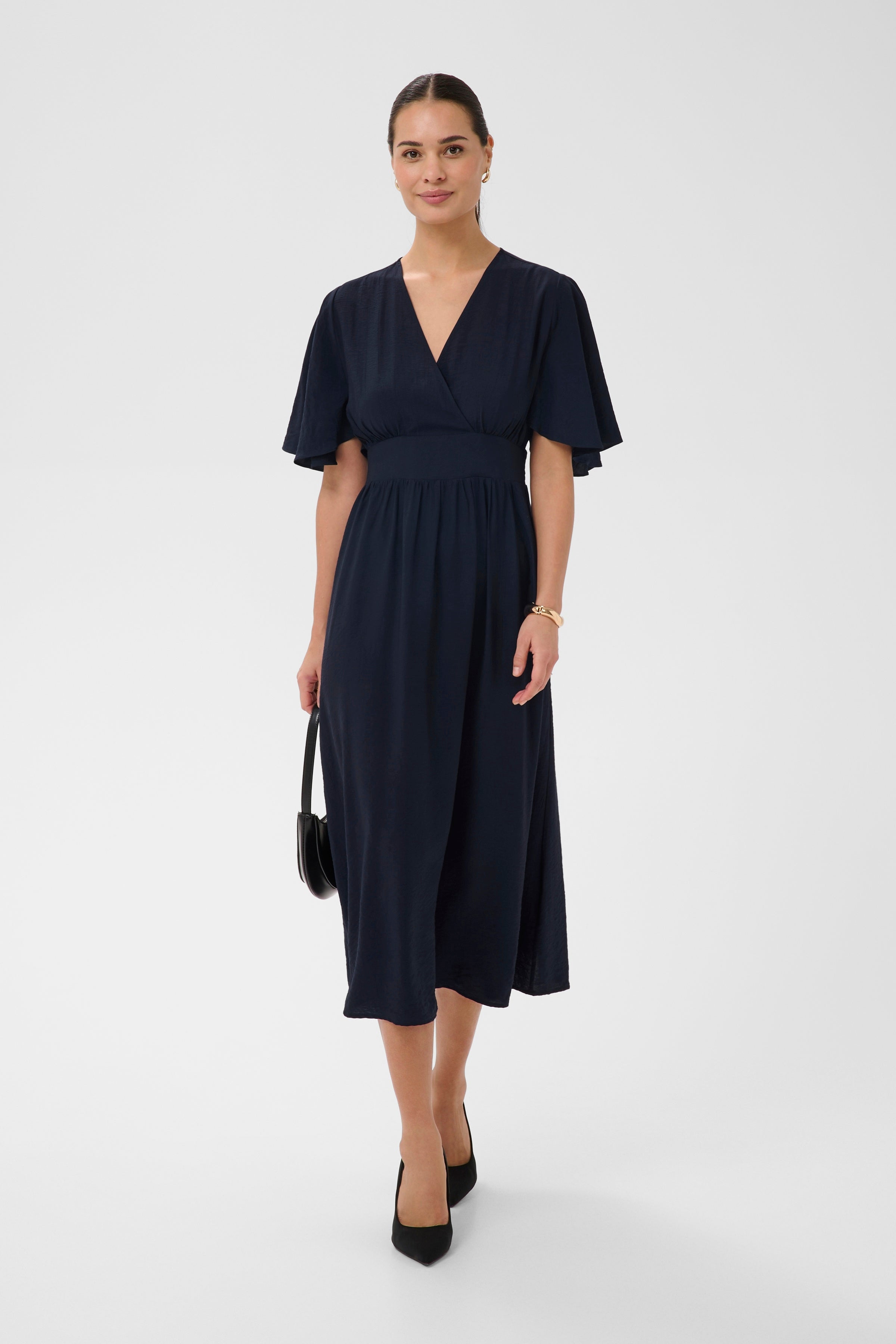 Sirena Long Dress- Navy-Special Occasion Dress- Hometown Style HTS, women's in store and online boutique located in Ingersoll, Ontario