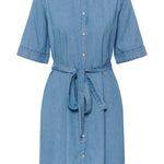 KAjade Denim Dress - Medium Blue-Casual Dresses- Hometown Style HTS, women's in store and online boutique located in Ingersoll, Ontario