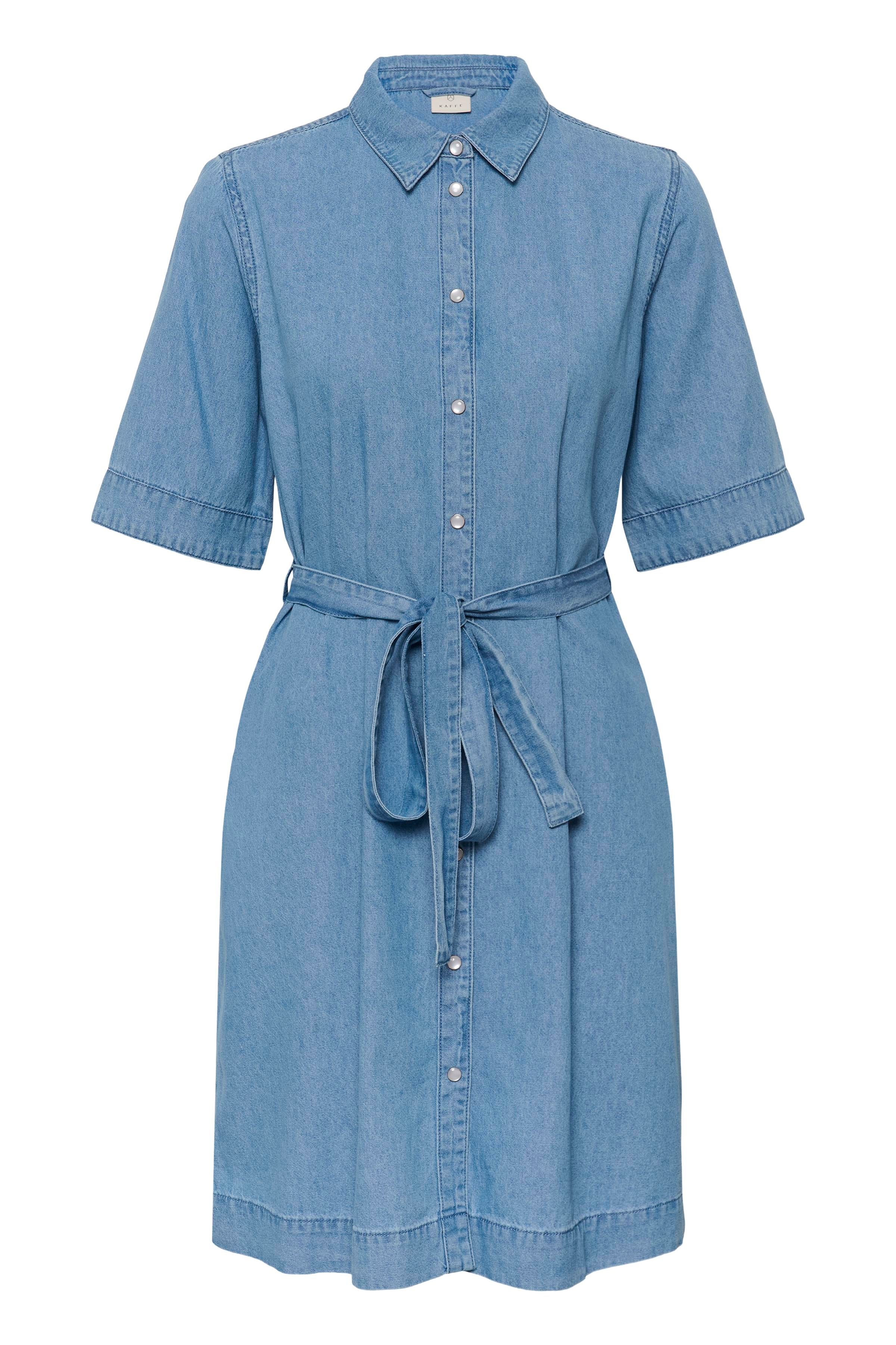 KAjade Denim Dress - Medium Blue-Casual Dresses- Hometown Style HTS, women's in store and online boutique located in Ingersoll, Ontario
