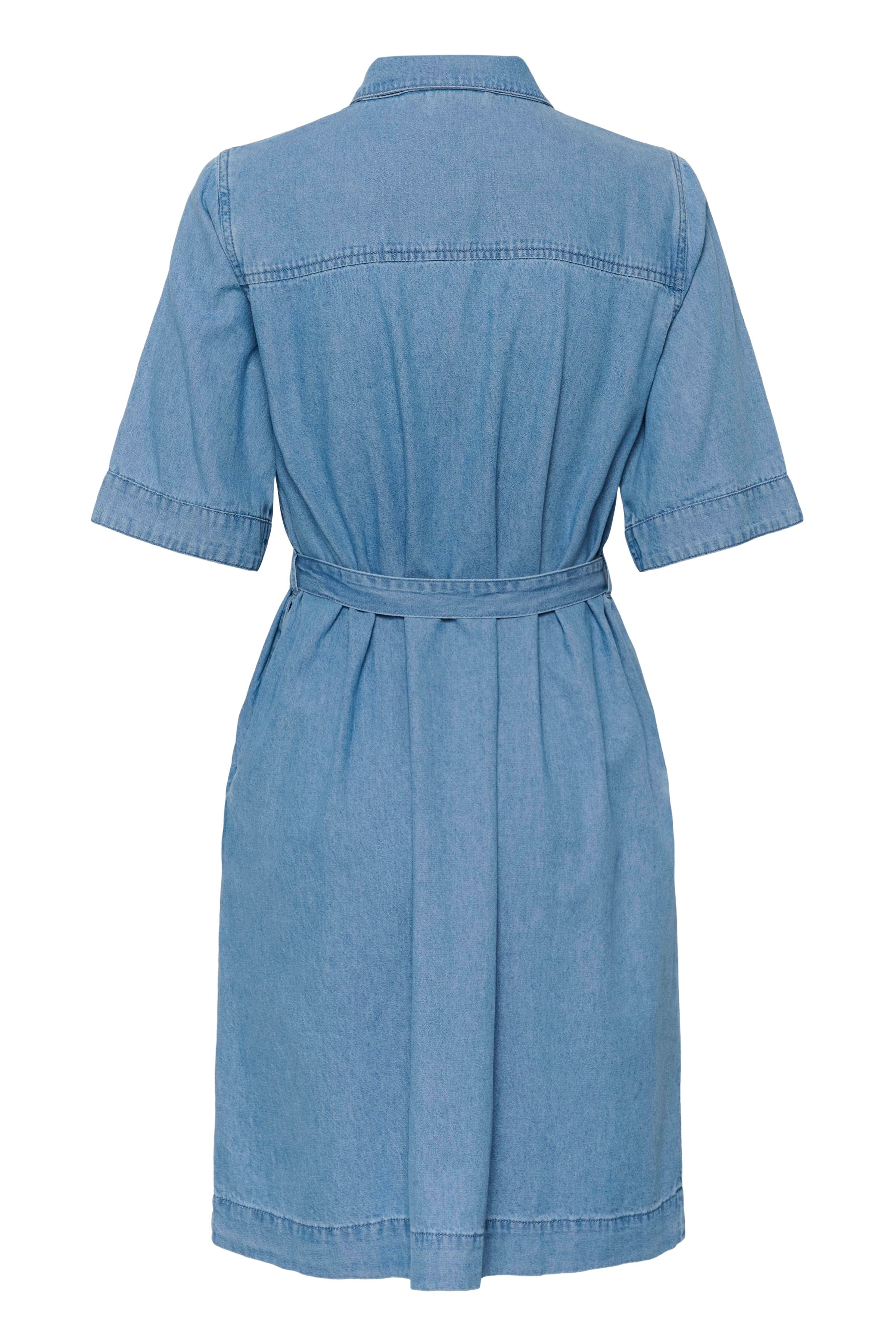 KAjade Denim Dress - Medium Blue-Casual Dresses- Hometown Style HTS, women's in store and online boutique located in Ingersoll, Ontario