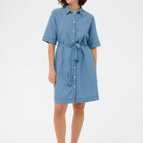 KAjade Denim Dress - Medium Blue-Casual Dresses- Hometown Style HTS, women's in store and online boutique located in Ingersoll, Ontario