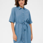KAjade Denim Dress - Medium Blue-Casual Dresses- Hometown Style HTS, women's in store and online boutique located in Ingersoll, Ontario