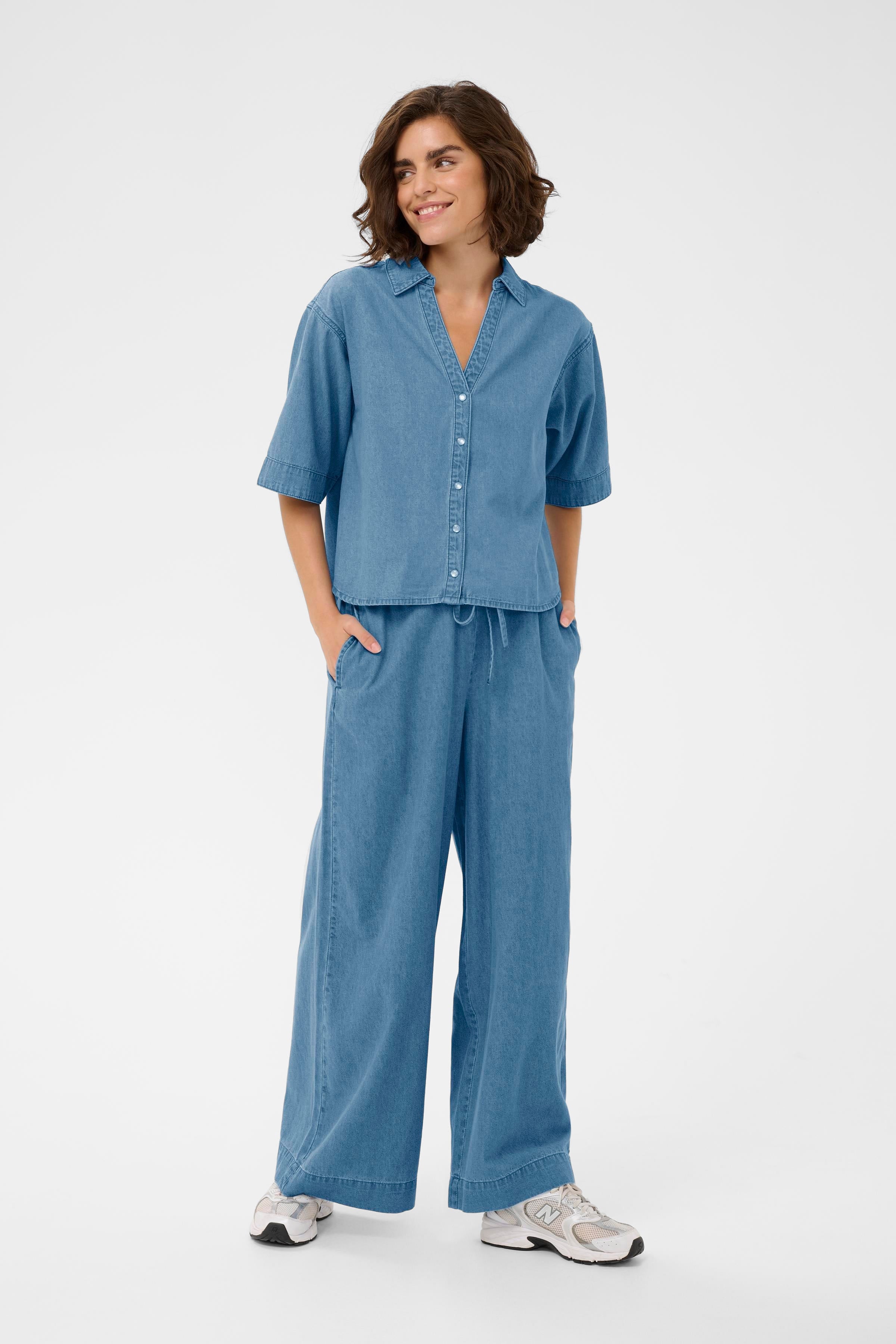 KAjade Denim Pants - Medium Blue-Bottoms- Hometown Style HTS, women's in store and online boutique located in Ingersoll, Ontario