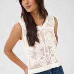 KAangelina Crochet Top - White-Casual Tops- Hometown Style HTS, women's in store and online boutique located in Ingersoll, Ontario