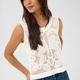 KAangelina Crochet Top - White-Casual Tops- Hometown Style HTS, women's in store and online boutique located in Ingersoll, Ontario