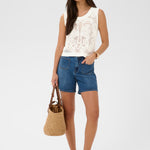 KAangelina Crochet Top - White-Casual Tops- Hometown Style HTS, women's in store and online boutique located in Ingersoll, Ontario
