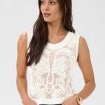 KAangelina Crochet Top - White-Casual Tops- Hometown Style HTS, women's in store and online boutique located in Ingersoll, Ontario