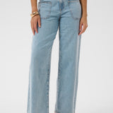 Kajordi Wide Jeans - Light Blue Wash-Denim- Hometown Style HTS, women's in store and online boutique located in Ingersoll, Ontario