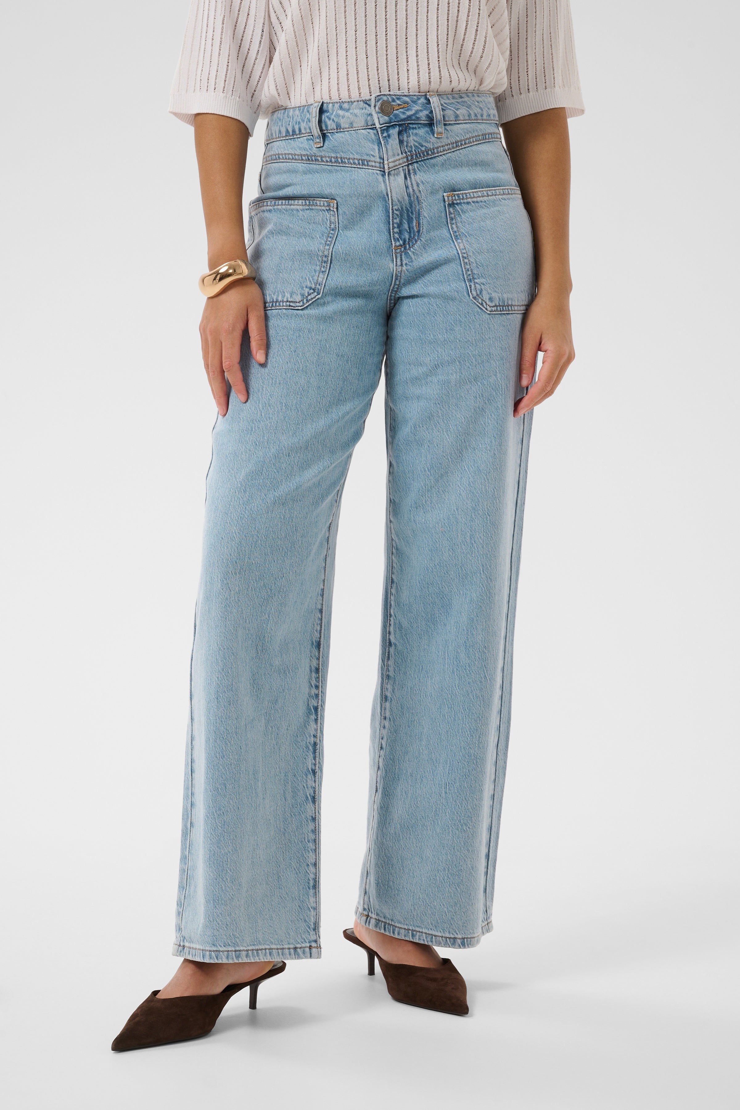 Kajordi Wide Jeans - Light Blue Wash-Denim- Hometown Style HTS, women's in store and online boutique located in Ingersoll, Ontario