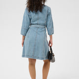 KAjordi Denim Dress - Light Blue Wash-Casual Dresses- Hometown Style HTS, women's in store and online boutique located in Ingersoll, Ontario