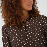 KAdotte Blouse - Coffee Bean-Blouses- Hometown Style HTS, women's in store and online boutique located in Ingersoll, Ontario
