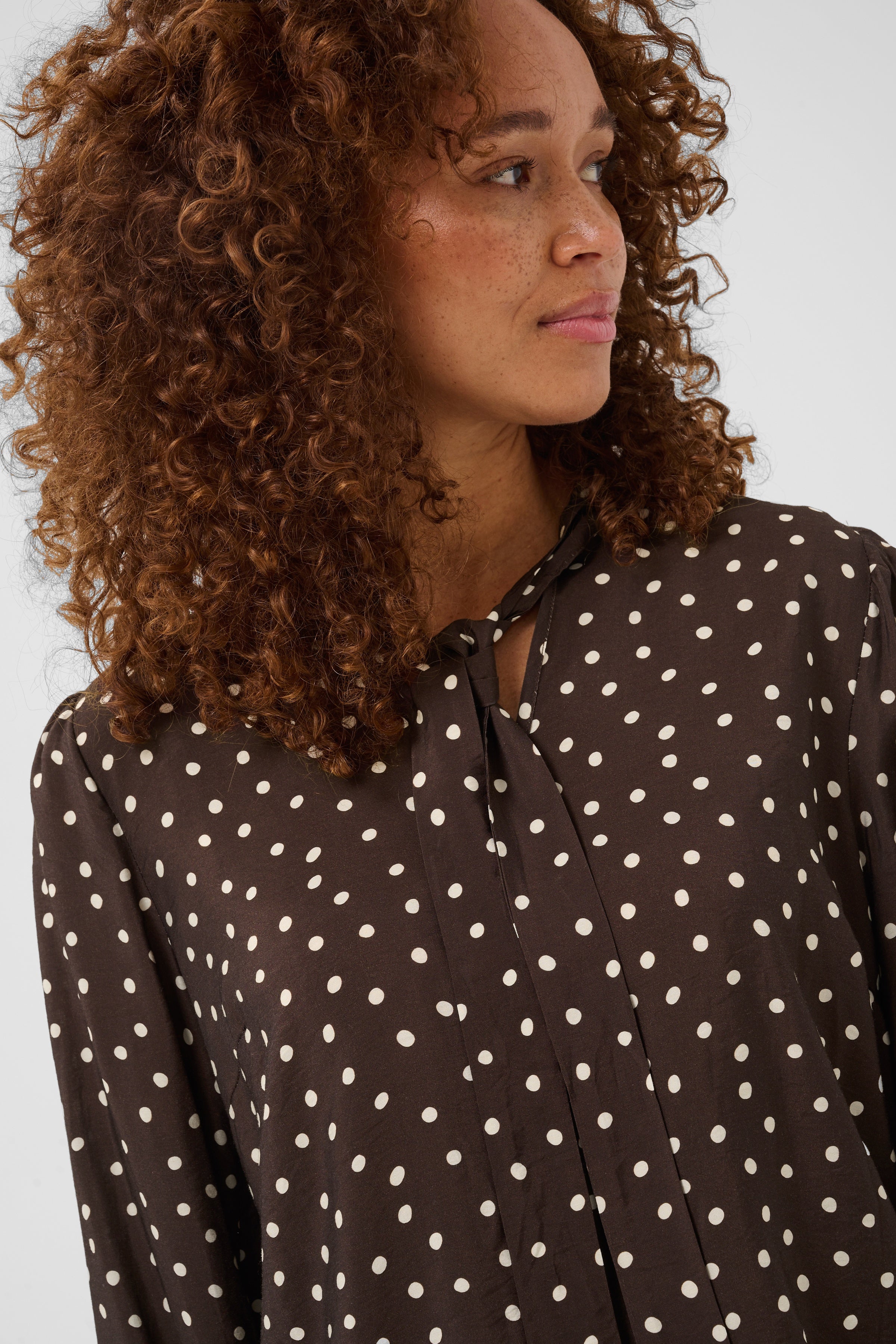 KAdotte Blouse - Coffee Bean-Blouses- Hometown Style HTS, women's in store and online boutique located in Ingersoll, Ontario