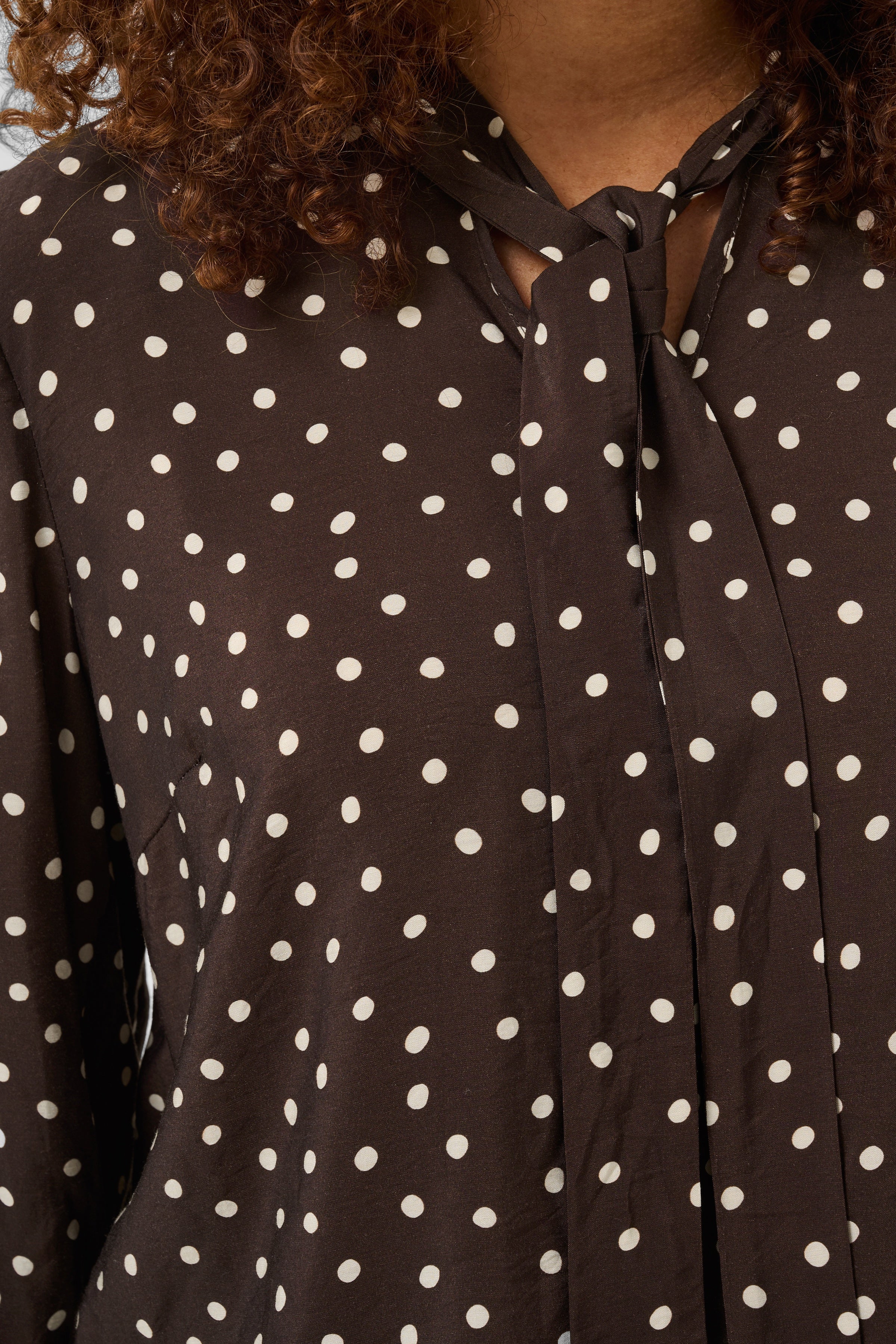 KAdotte Blouse - Coffee Bean-Blouses- Hometown Style HTS, women's in store and online boutique located in Ingersoll, Ontario