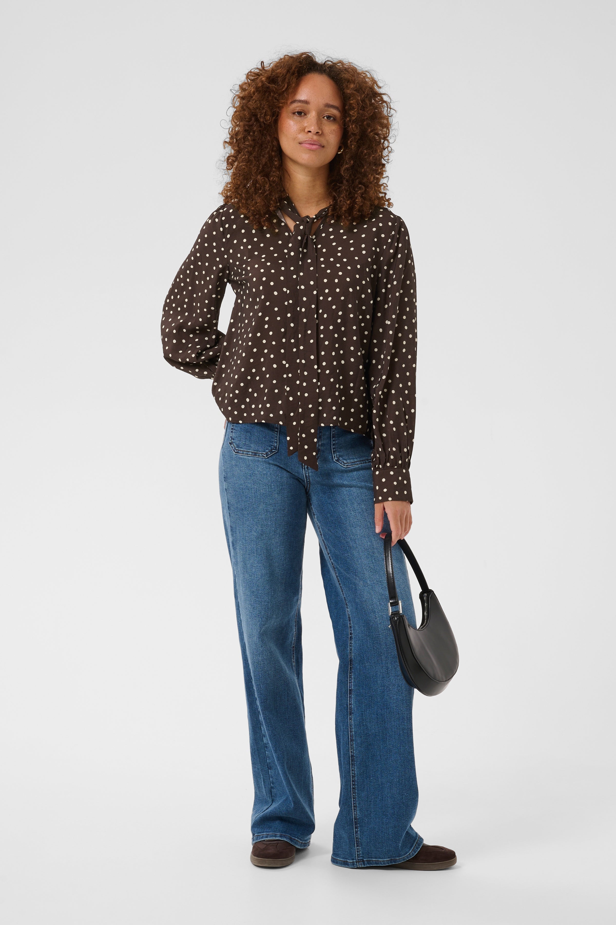 KAdotte Blouse - Coffee Bean-Blouses- Hometown Style HTS, women's in store and online boutique located in Ingersoll, Ontario