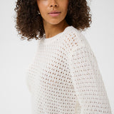 KAsilja Pullover Knit - White-Sweaters and Cardigans- Hometown Style HTS, women's in store and online boutique located in Ingersoll, Ontario