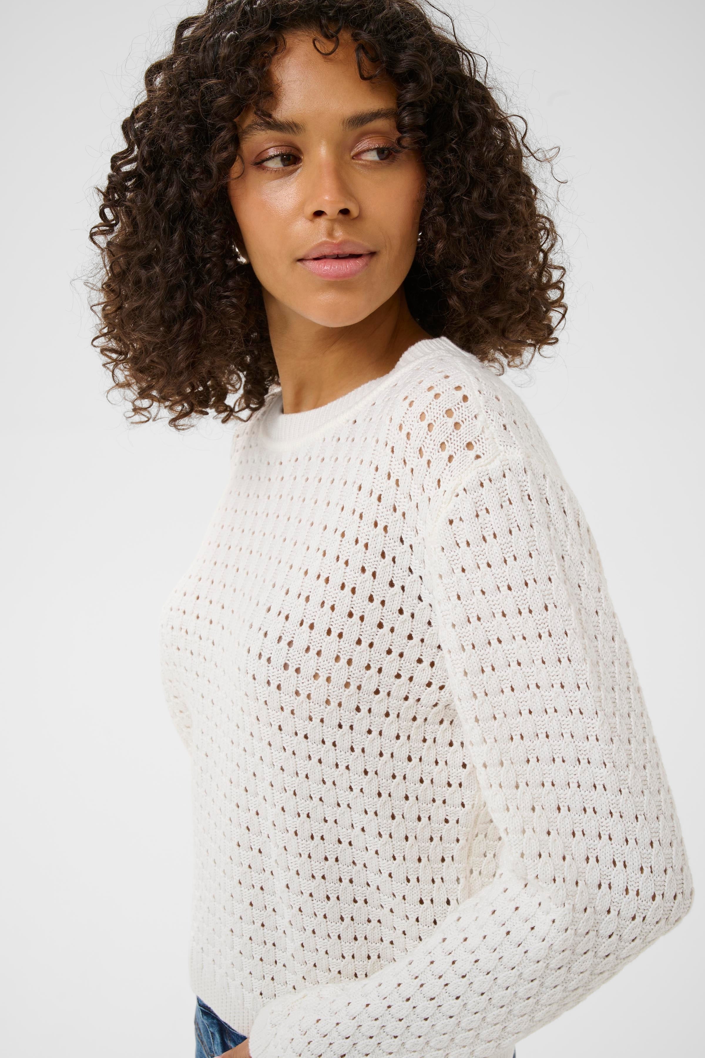KAsilja Pullover Knit - White-Sweaters and Cardigans- Hometown Style HTS, women's in store and online boutique located in Ingersoll, Ontario