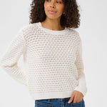 KAsilja Pullover Knit - White-Sweaters and Cardigans- Hometown Style HTS, women's in store and online boutique located in Ingersoll, Ontario