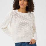 KAsilja Pullover Knit - White-Sweaters and Cardigans- Hometown Style HTS, women's in store and online boutique located in Ingersoll, Ontario
