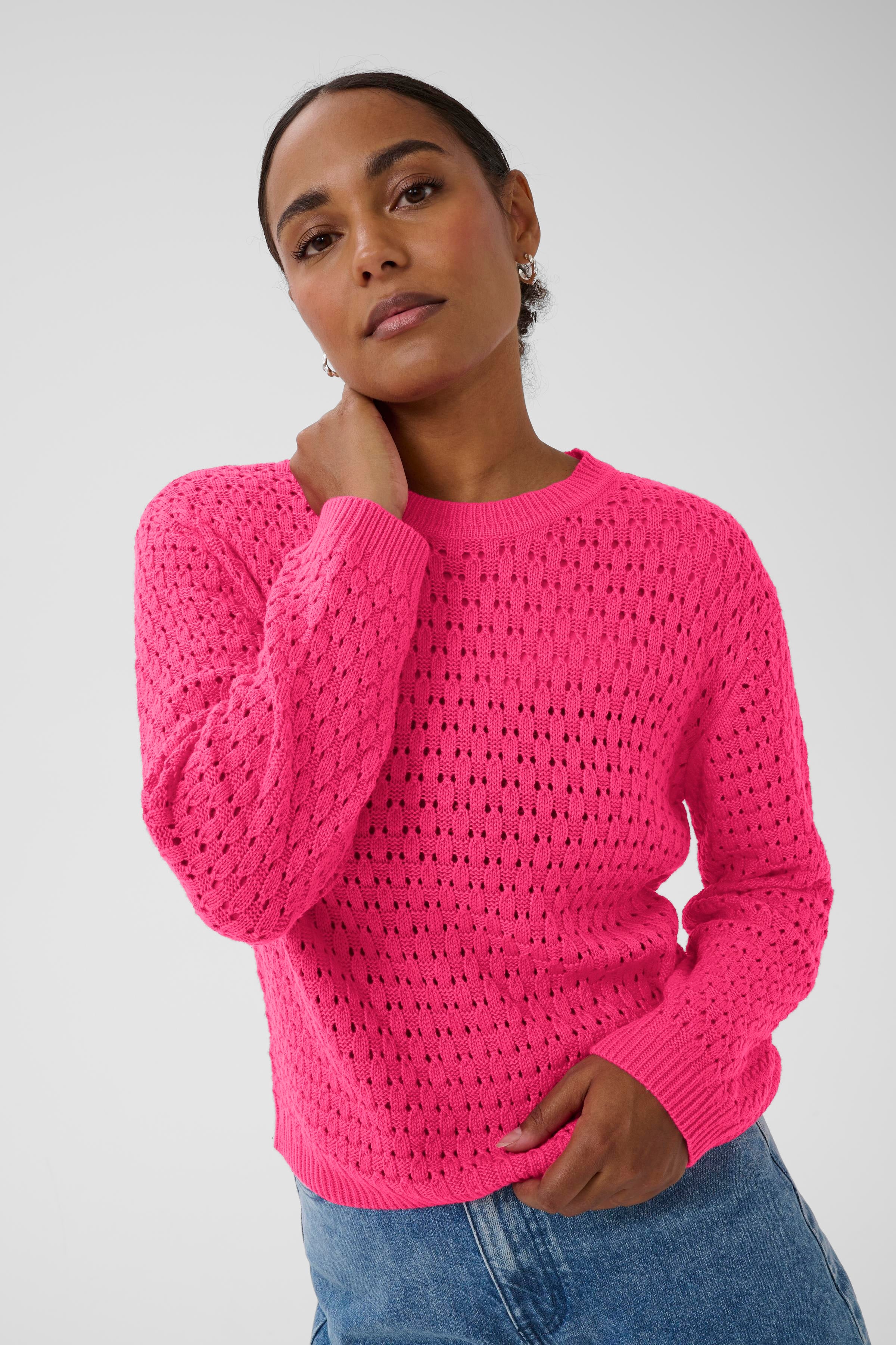 KAsilja Pullover Knit - Beetroot Purple-Sweaters and Cardigans- Hometown Style HTS, women's in store and online boutique located in Ingersoll, Ontario