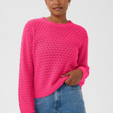 KAsilja Pullover Knit - Beetroot Purple-Sweaters and Cardigans- Hometown Style HTS, women's in store and online boutique located in Ingersoll, Ontario