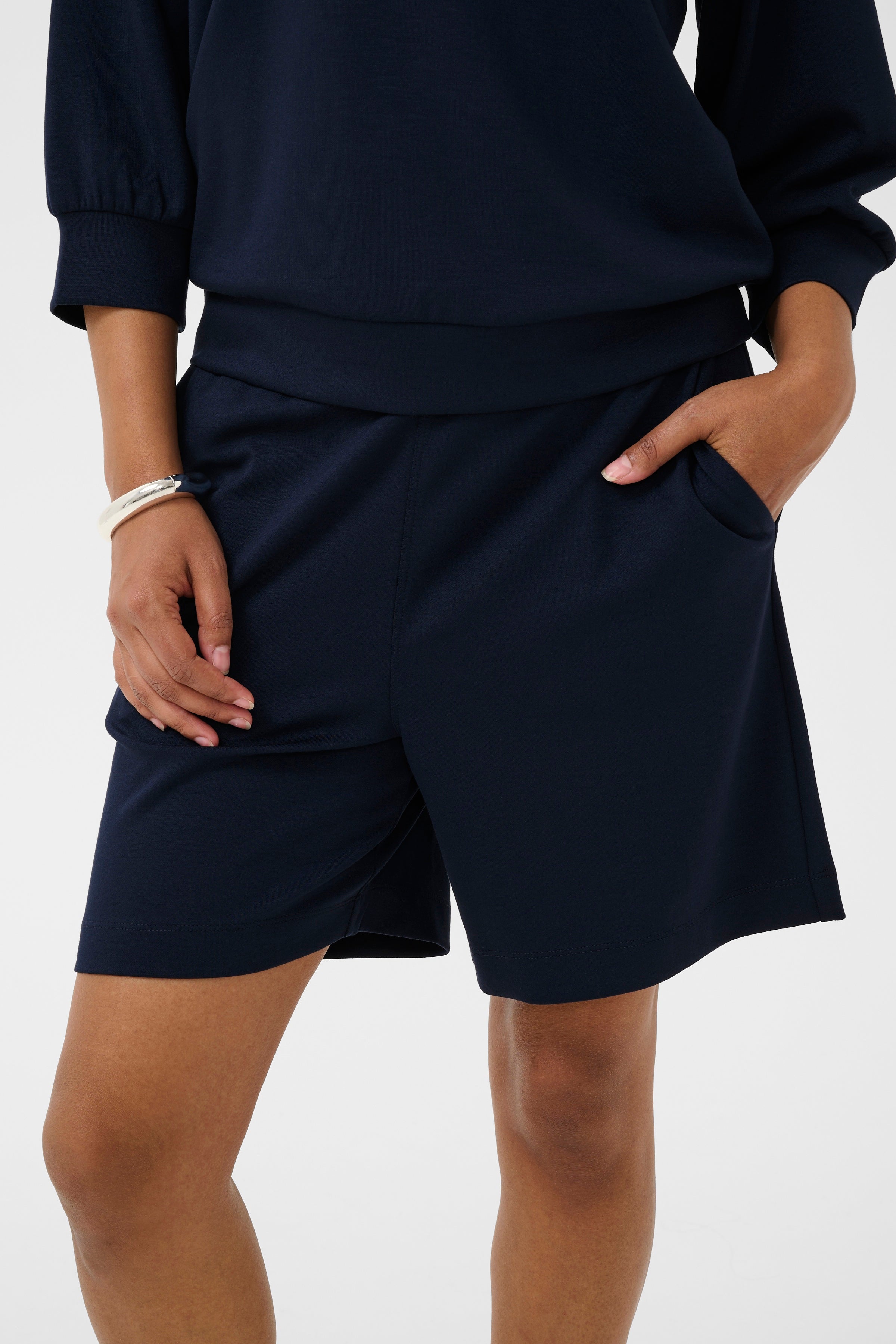 KAannie Jersey Shorts - Midnight Marine – Hometown Style Inc. KAannie Jersey Shorts - Midnight Marine – Hometown Style Inc.