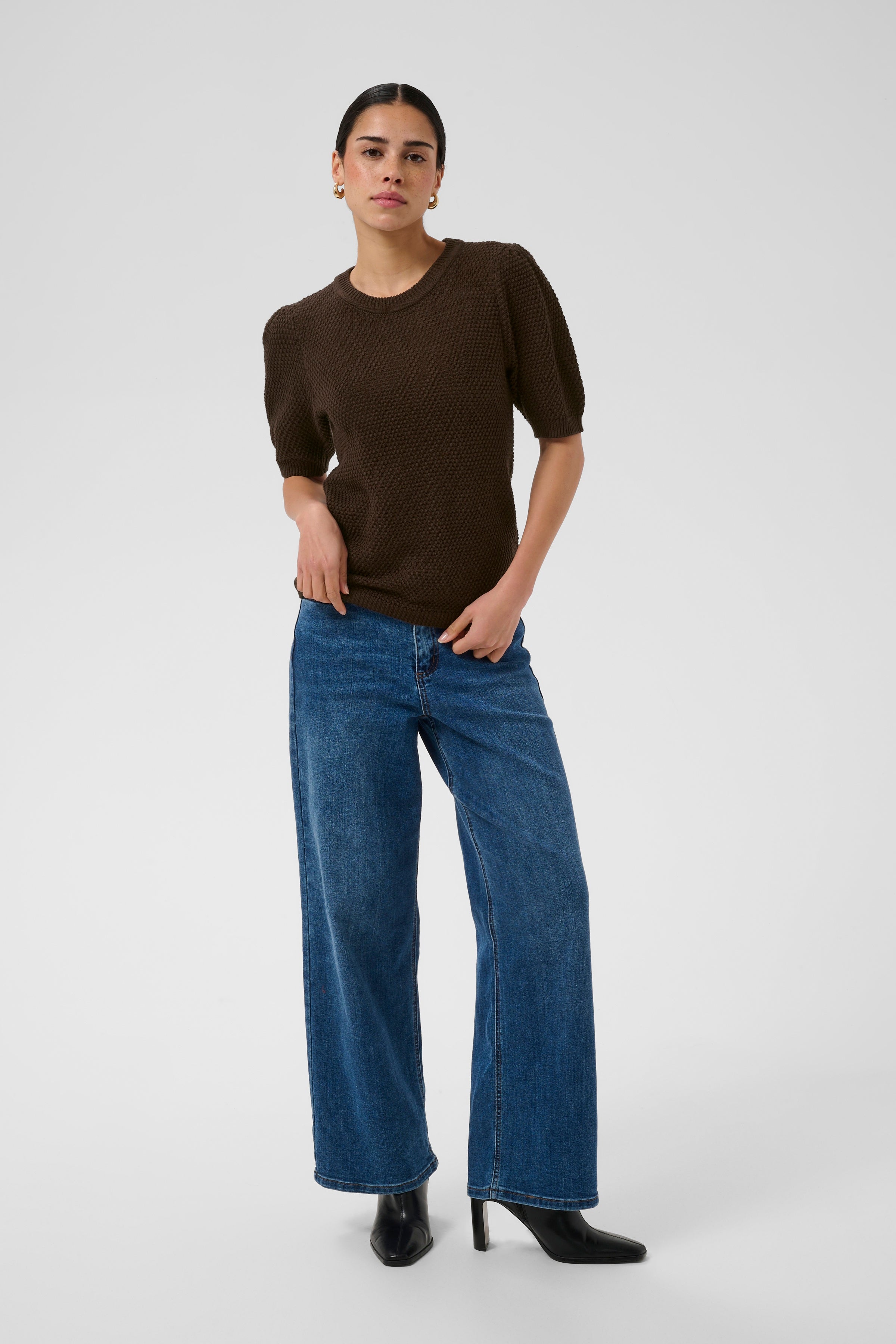 KAvivian Knit Pullover - Coffee Bean-Sweaters and Cardigans- Hometown Style HTS, women's in store and online boutique located in Ingersoll, Ontario