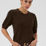 KAvivian Knit Pullover - Coffee Bean-Sweaters and Cardigans- Hometown Style HTS, women's in store and online boutique located in Ingersoll, Ontario