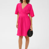KAsirenaa Short Dress - Hot Pink-Casual Dresses- Hometown Style HTS, women's in store and online boutique located in Ingersoll, Ontario