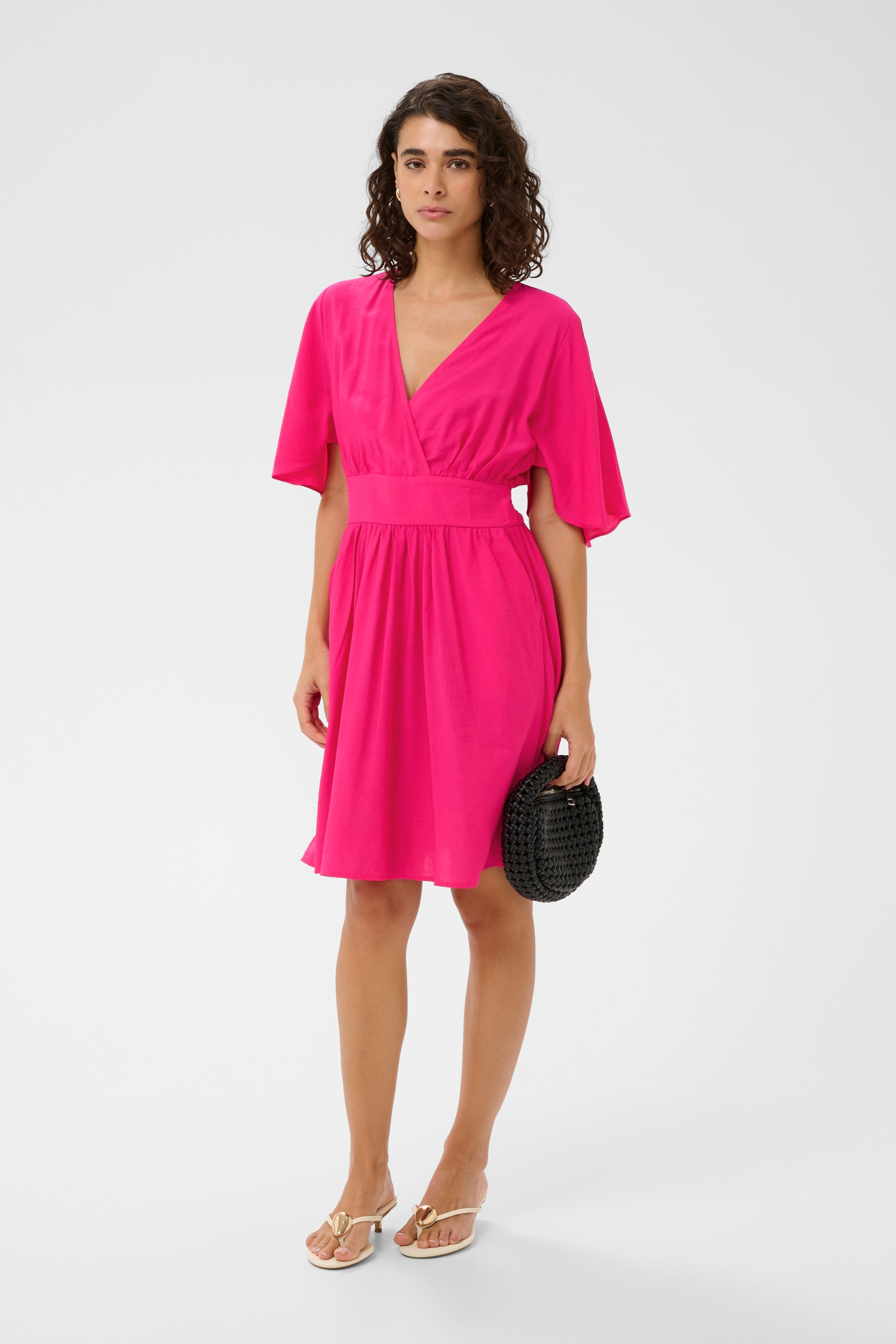 KAsirenaa Short Dress - Hot Pink-Casual Dresses- Hometown Style HTS, women's in store and online boutique located in Ingersoll, Ontario