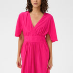 KAsirenaa Short Dress - Hot Pink-Casual Dresses- Hometown Style HTS, women's in store and online boutique located in Ingersoll, Ontario
