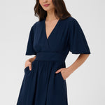 KAsirenaa Short Dress - Midnight Marine-Casual Dresses- Hometown Style HTS, women's in store and online boutique located in Ingersoll, Ontario