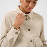 KAomila Shirt Jacket - Feather Grey-Coat & Jackets- Hometown Style HTS, women's in store and online boutique located in Ingersoll, Ontario