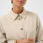 KAomila Shirt Jacket - Feather Grey-Coat & Jackets- Hometown Style HTS, women's in store and online boutique located in Ingersoll, Ontario