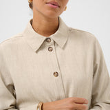 KAomila Shirt Jacket - Feather Grey-Coat & Jackets- Hometown Style HTS, women's in store and online boutique located in Ingersoll, Ontario