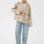 KASaturn Short Jacket - Beige Smoke-Coat & Jackets- Hometown Style HTS, women's in store and online boutique located in Ingersoll, Ontario