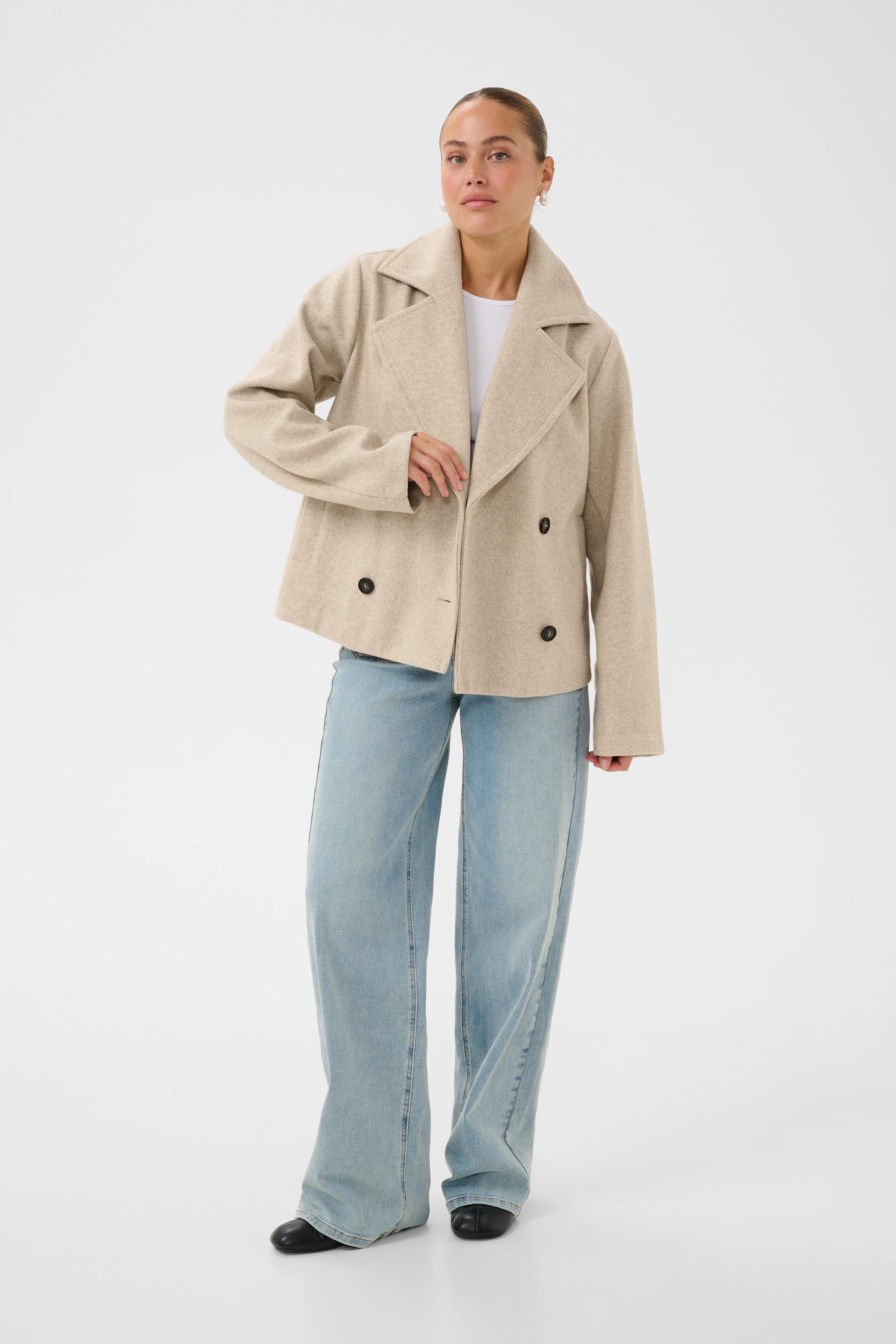 KASaturn Short Jacket - Beige Smoke-Coat & Jackets- Hometown Style HTS, women's in store and online boutique located in Ingersoll, Ontario