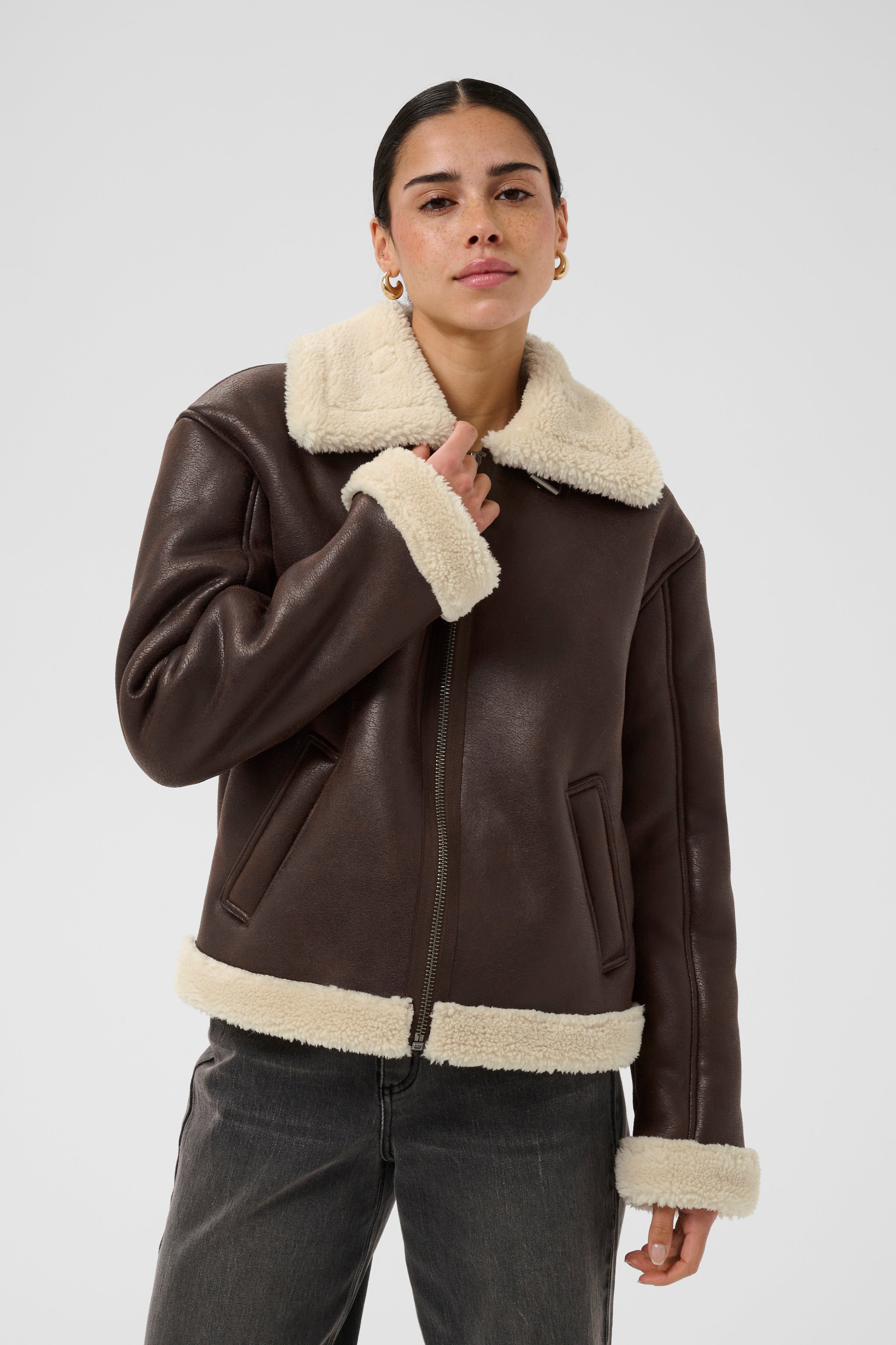 KAarabella Jacket - Coffee Bean-Coat & Jackets- Hometown Style HTS, women's in store and online boutique located in Ingersoll, Ontario