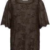 Kacornelia Lace Blouse - Chocolate Bean-Blouses- Hometown Style HTS, women's in store and online boutique located in Ingersoll, Ontario