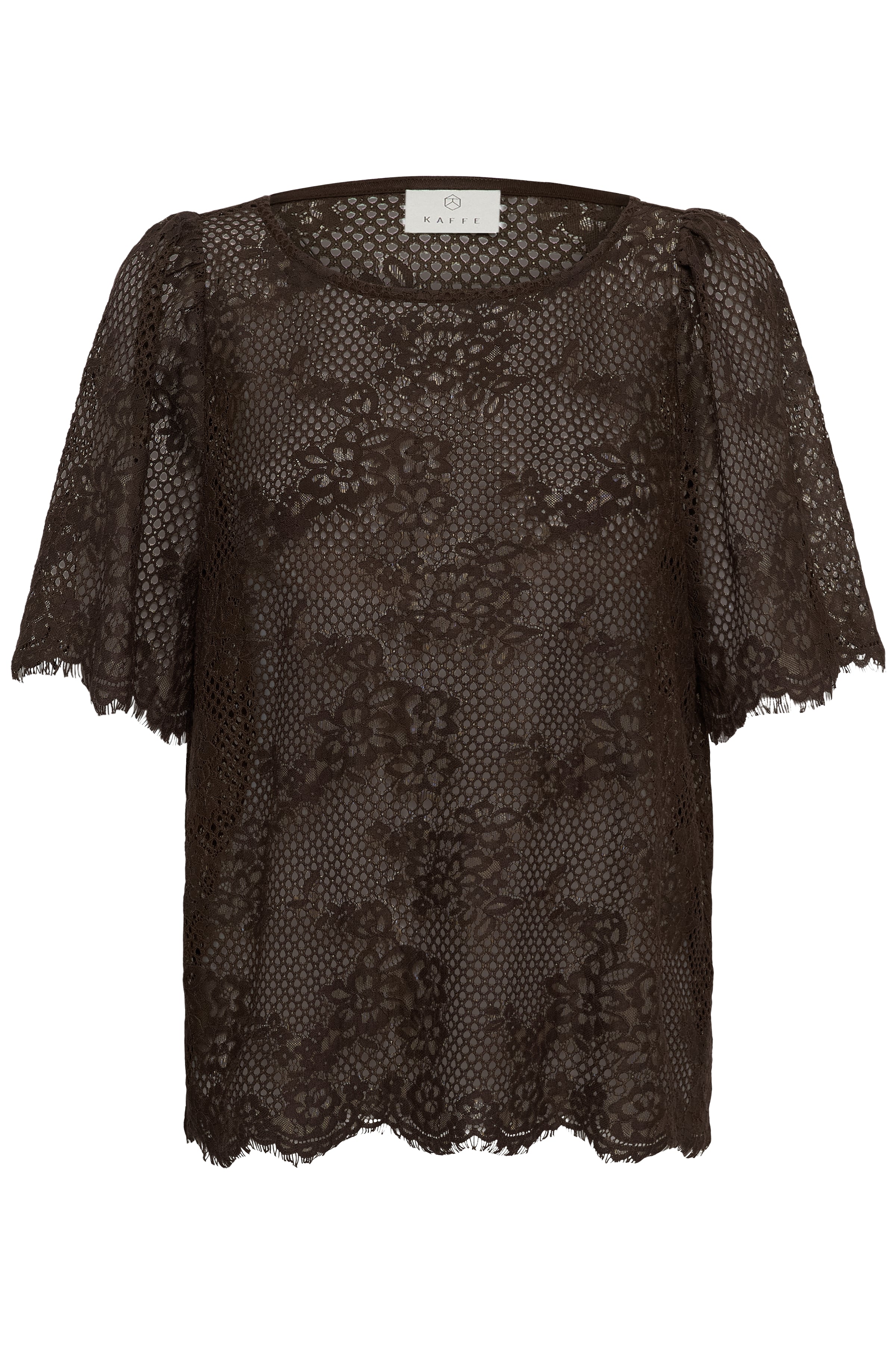 Kacornelia Lace Blouse - Chocolate Bean-Blouses- Hometown Style HTS, women's in store and online boutique located in Ingersoll, Ontario