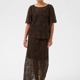 Kacornelia Lace Blouse - Chocolate Bean-Blouses- Hometown Style HTS, women's in store and online boutique located in Ingersoll, Ontario