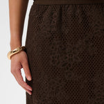 KAcornelia Lace Skirt - Coffee Bean-skirt- Hometown Style HTS, women's in store and online boutique located in Ingersoll, Ontario