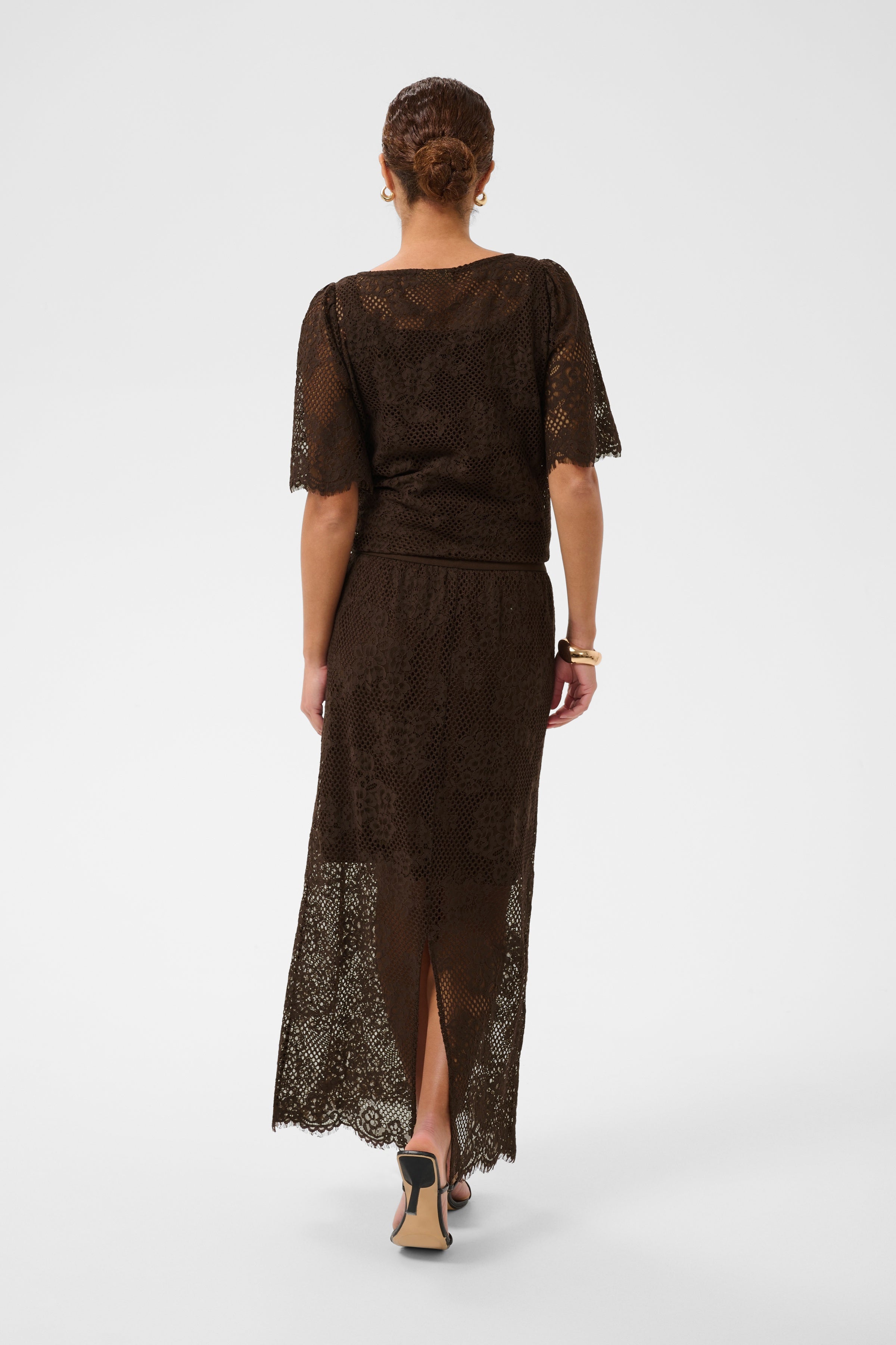 KAcornelia Lace Skirt - Coffee Bean-skirt- Hometown Style HTS, women's in store and online boutique located in Ingersoll, Ontario