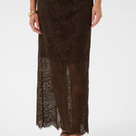 KAcornelia Lace Skirt - Coffee Bean-skirt- Hometown Style HTS, women's in store and online boutique located in Ingersoll, Ontario