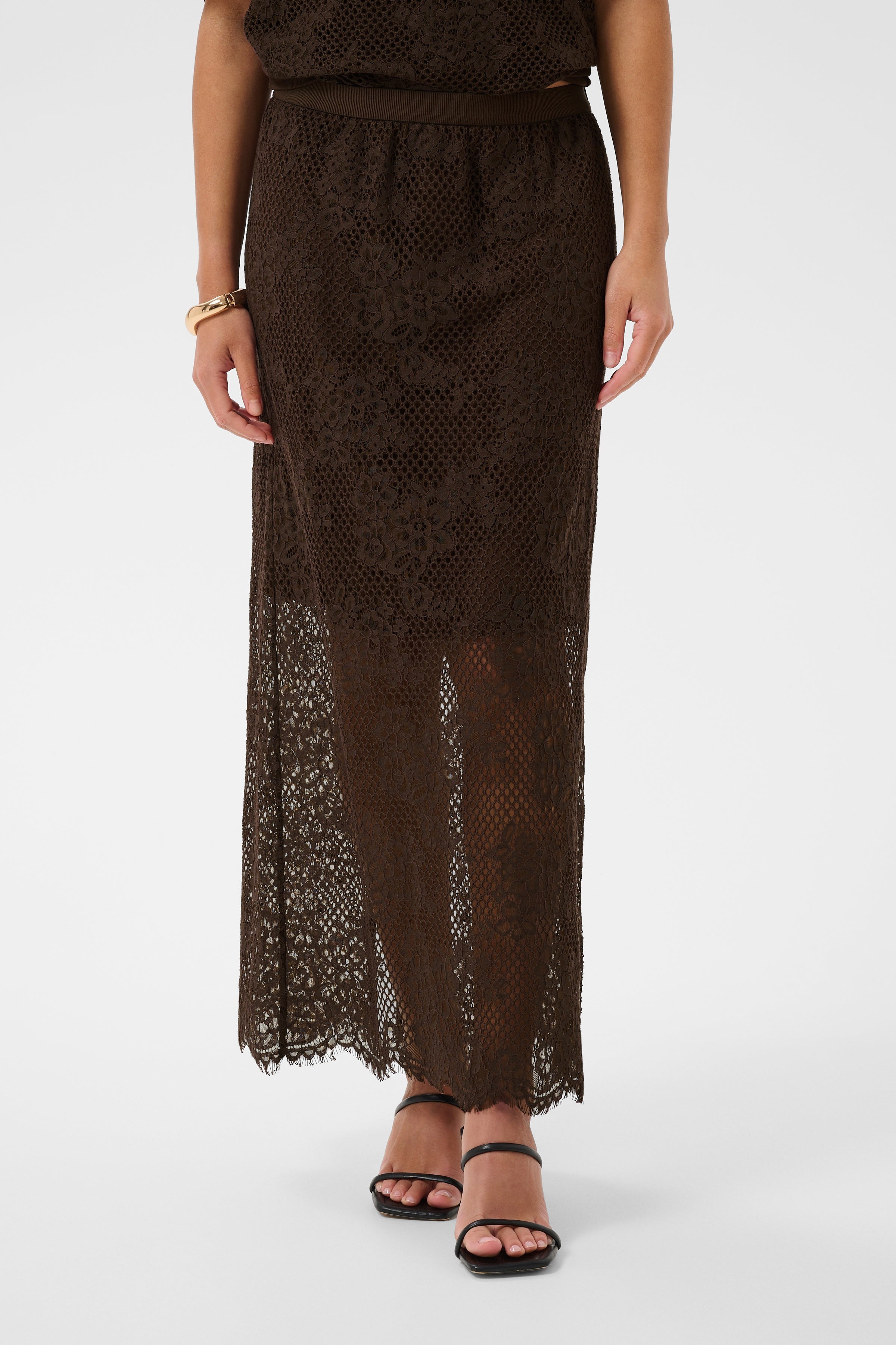 KAcornelia Lace Skirt - Coffee Bean-skirt- Hometown Style HTS, women's in store and online boutique located in Ingersoll, Ontario
