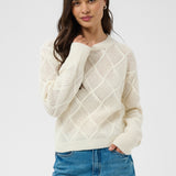 KAgeorgia Knit Pullover - Whisper White-Sweaters and Cardigans- Hometown Style HTS, women's in store and online boutique located in Ingersoll, Ontario